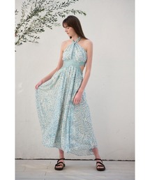Estella.K（エステラケー）の「Cecilia Open Back Dress プリントカットアウトロングドレス（ワンピース）」