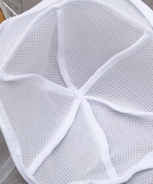 CALIFORNIA OUTFITTERS（カリフォルニア アウトフィッターズ）の「3-3A32 キャップ ウォッシュ ネット 型崩れ防止 洗濯 固定ホルダー（ランドリーグッズ・レディース・ホワイト/ホワイト×ブルー・ONESIZE）」の4枚目の写真