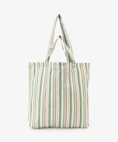 Afternoon Tea(アフタヌーンティー)の「【WEB限定】ストライプトートバッグL(トートバッグ・レディース・グリーン・ONE SIZE)」の2枚目の写真