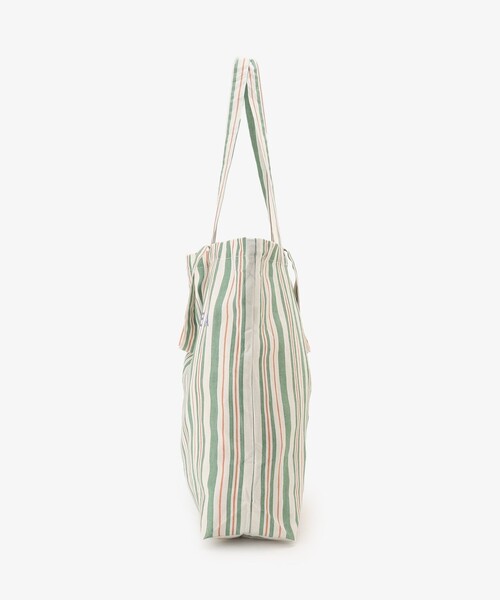 Afternoon Tea(アフタヌーンティー)の「【WEB限定】ストライプトートバッグL(トートバッグ・レディース・グリーン・ONE SIZE)」の3枚目の写真