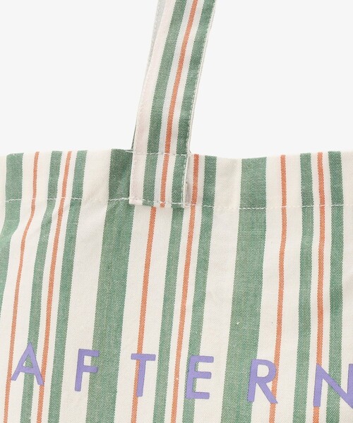 Afternoon Tea(アフタヌーンティー)の「【WEB限定】ストライプトートバッグL(トートバッグ・レディース・グリーン・ONE SIZE)」の5枚目の写真