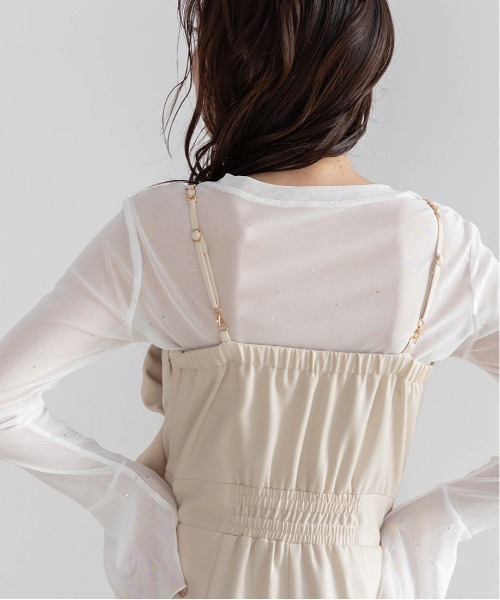 RANDA（ランダ）の「2WAYストラップリボンロンパース（サロペット/オーバーオール・レディース・ベージュ/ネイビー/グレー・0/1）」の15枚目の写真