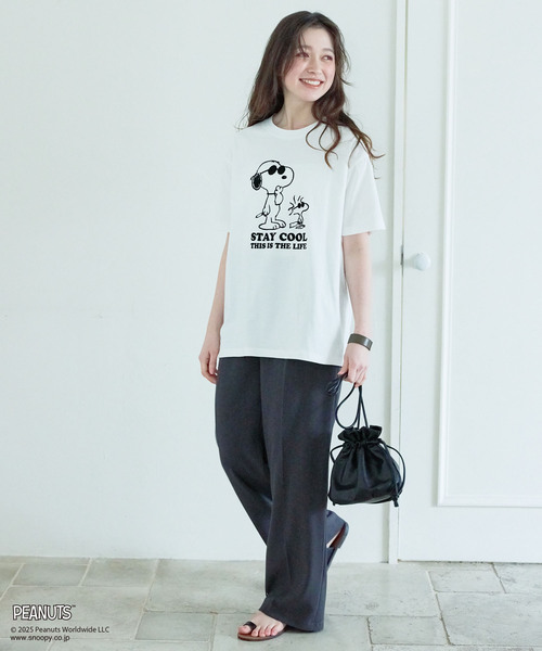 フジファブリック　Tシャツ　ウッドストック　ピーナッツ ピーナッツ PEANUTS スヌーピー Tシャツ トップス ウッド