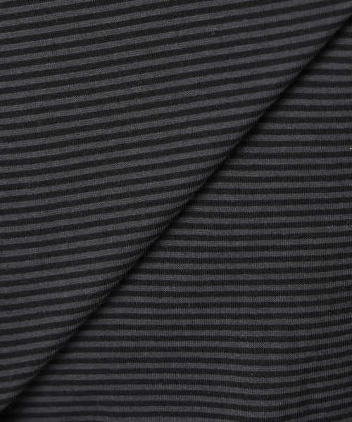 EDIFICE（エディフィス）の「アルビニコットン ボーダーTシャツ（Tシャツ/カットソー・メンズ・チャコールグレー/ブラック・X-LARGE/LARGE/MEDIUM/SMALL）」の4枚目の写真