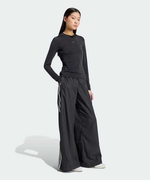 adidas（アディダス）の「アディカラー シアー スリーストライプス 長袖Tシャツ / ロンT / アディダスオリジナルス adidas Originals（Tシャツ/カットソー・レディース・ホワイト/ブラック・MEDIUM/SMALL/X-SMALL/XX-LARGE/3XL/LARGE/X-LARGE）」の10枚目の写真