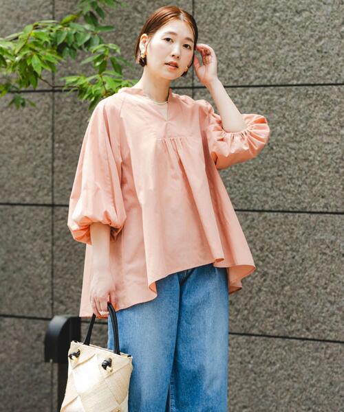 セール】『UR TECH』F by ROSSO イージーリネンボリュームブラウス