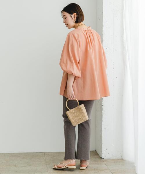 セール】『UR TECH』F by ROSSO イージーリネンボリュームブラウス