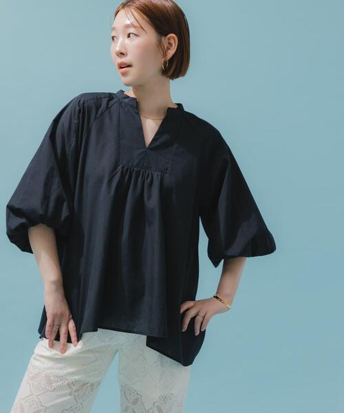 セール】『UR TECH』F by ROSSO イージーリネンボリュームブラウス