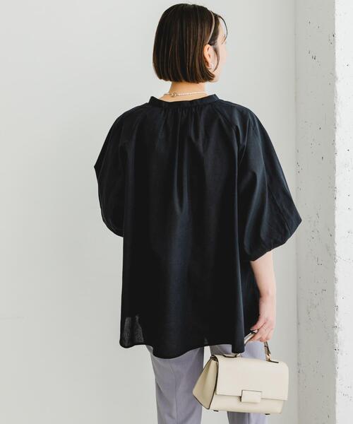 F by ROSSO（エフバイロッソ）の「『UR TECH』F by ROSSO　イージーリネンボリュームブラウス（シャツ/ブラウス・レディース・ブルー系その他/ネイビー/ミント/ピンク/グレー・FREE）」の8枚目の写真