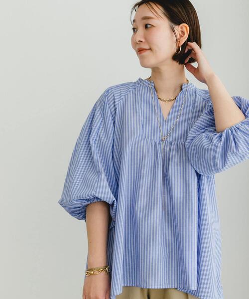 F by ROSSO（エフバイロッソ）の「『UR TECH』F by ROSSO　イージーリネンボリュームブラウス（シャツ/ブラウス・レディース・ブルー系その他/ネイビー/ミント/ピンク/グレー・FREE）」の21枚目の写真