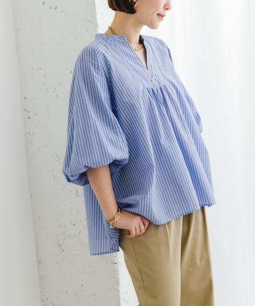 F by ROSSO（エフバイロッソ）の「『UR TECH』F by ROSSO　イージーリネンボリュームブラウス（シャツ/ブラウス・レディース・ブルー系その他/ネイビー/ミント/ピンク/グレー・FREE）」の22枚目の写真