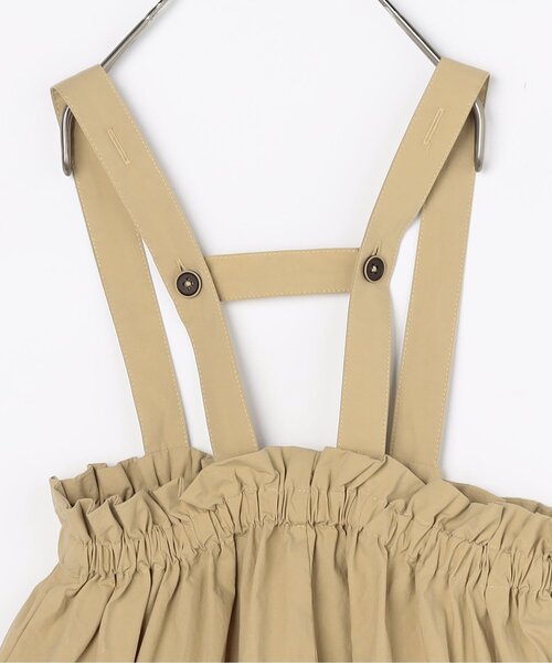 p.premier(ピードットプルミエ)の「【2WAY/ジュニア対応】サスペンダースカート&フリル袖トップスセット(ジャンパースカート・キッズ・ブラック/ベージュ・80/90/100/110/120/130/140)」の8枚目の写真