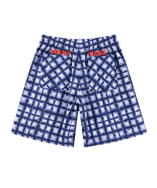その他ブランド / WOKE EDGE/ショートパンツ/Tyedie Check Shorts/L/ナイロン/BLU/チェック// セール】ショートパンツ｜Tyedie Check Shorts｜WOKE EDGE（その他