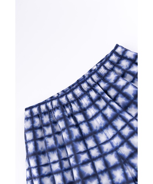 その他ブランド / WOKE EDGE/ショートパンツ/Tyedie Check Shorts/L/ナイロン/BLU/チェック// セール】ショートパンツ｜Tyedie Check Shorts｜WOKE EDGE（その他