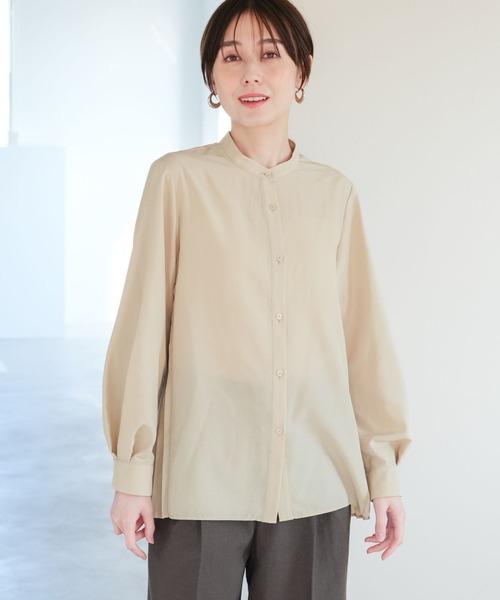 Elura（エルーラ）の「サイドプリーツシャツ/323309（シャツ/ブラウス・レディース・ネイビー/ホワイト/ライトブルー/ライトベージュ・MEDIUM/LARGE）」の20枚目の写真