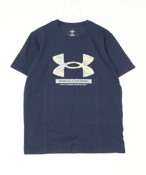 UNDER ARMOUR（アンダーアーマー）の「【別注】アンダーアーマー  UAパフォーマンスコットン プリントロゴ ショートスリーブ Tシャツ 限定コラボ（Tシャツ/カットソー・メンズ・ホワイト/ブラック/ネイビー・S/M/L/LL/3L）」の3枚目の写真