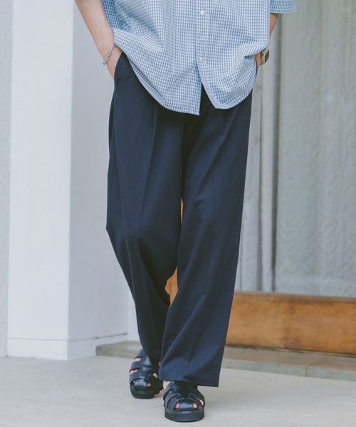セール】ディープワンタック/ワイドテーパードスラックス【WEB限定