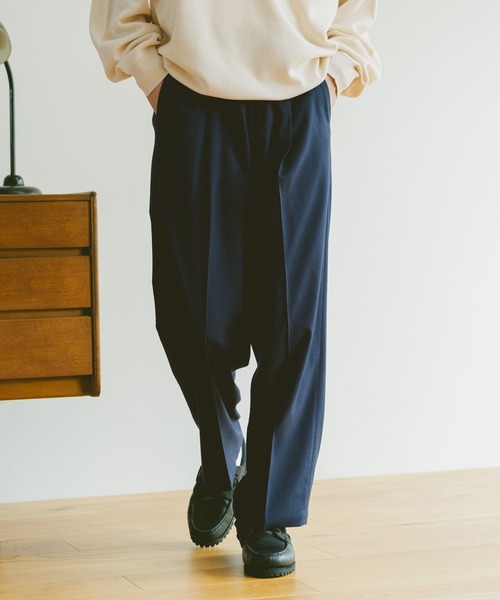 RAGEBLUE(レイジブルー)の「ディープワンタック/ワイドテーパードスラックス【WEB限定サイズあり】(スラックス・メンズ・ブラック系その他/グレー/ブラック/ベージュ/ネイビー・X-SMALL/SMALL/MEDIUM/LARGE)」の19枚目の写真