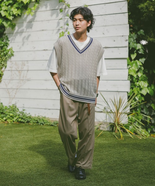 RAGEBLUE(レイジブルー)の「ディープワンタック/ワイドテーパードスラックス【WEB限定サイズあり】(スラックス・メンズ・ブラック系その他/グレー/ブラック/ベージュ/ネイビー・X-SMALL/SMALL/MEDIUM/LARGE)」の16枚目の写真