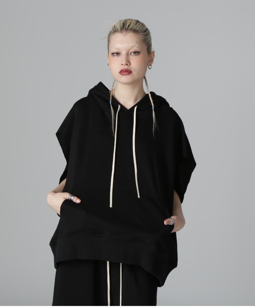 DankeSchon CHEMICAL SWEAT NOSLEEVE HOODIE グレー DankeSchon/ダンケシェーン/CHEMICAL SWEAT NOSLEEVE HOODIE