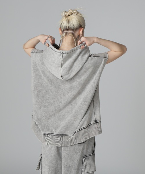 DankeSchon/ダンケシェーン/CHEMICAL SWEAT NOSLEEVE HOODIE