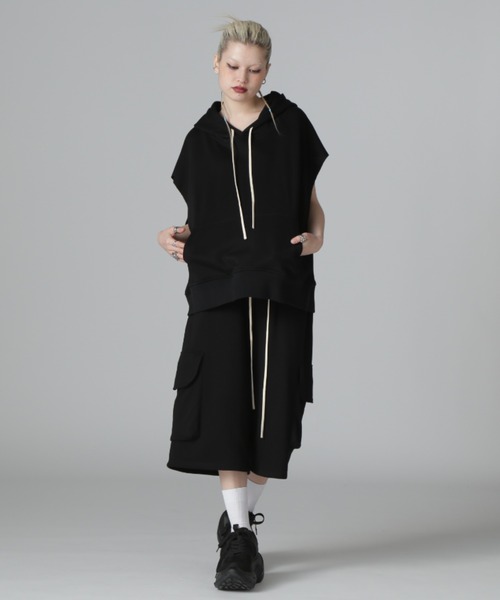 DankeSchon CHEMICAL SWEAT NOSLEEVE HOODIE グレー DankeSchon/ダンケシェーン/CHEMICAL SWEAT NOSLEEVE HOODIE