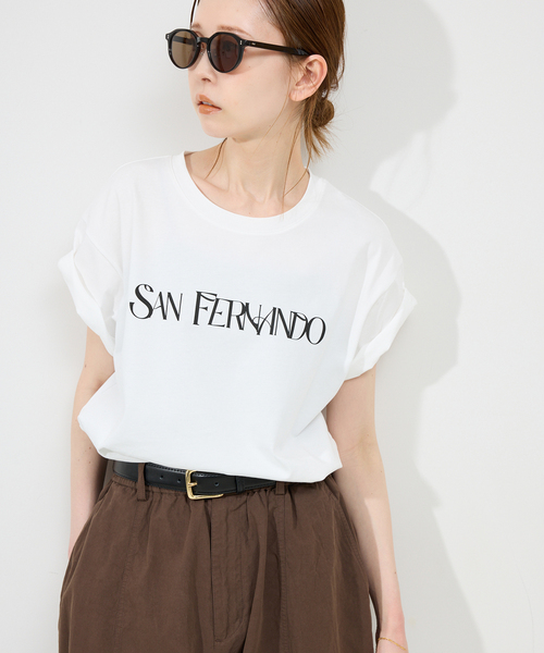 SLOBE IENA（スローブイエナ）の「SAN FERNANDOロゴTEE（Tシャツ/カットソー・レディース・ネイビー/ライトグレー/ホワイト・FREE）」の7枚目の写真