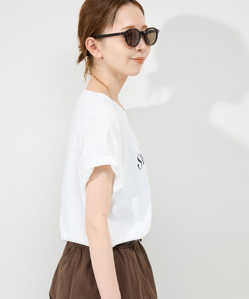 SLOBE IENA（スローブイエナ）の「SAN FERNANDOロゴTEE（Tシャツ/カットソー・レディース・ネイビー/ライトグレー/ホワイト・FREE）」の9枚目の写真