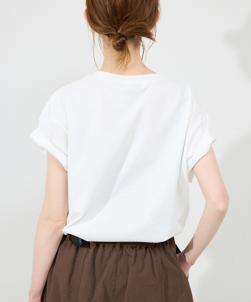 SLOBE IENA（スローブイエナ）の「SAN FERNANDOロゴTEE（Tシャツ/カットソー・レディース・ネイビー/ライトグレー/ホワイト・FREE）」の10枚目の写真