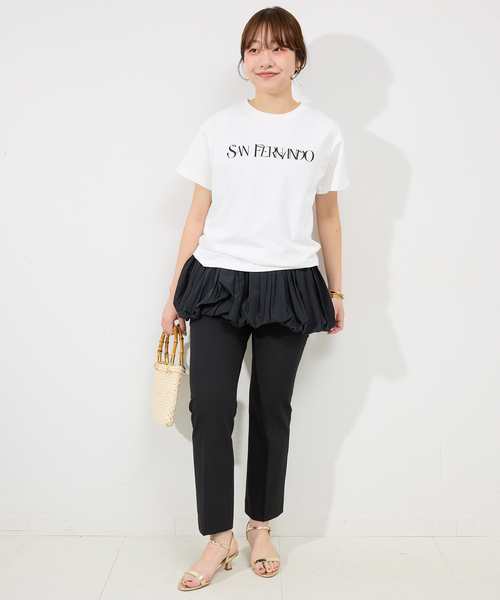 SLOBE IENA（スローブイエナ）の「SAN FERNANDOロゴTEE（Tシャツ/カットソー・レディース・ネイビー/ライトグレー/ホワイト・FREE）」の11枚目の写真