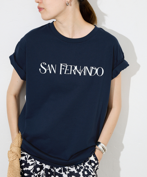 SLOBE IENA（スローブイエナ）の「SAN FERNANDOロゴTEE（Tシャツ/カットソー・レディース・ネイビー/ライトグレー/ホワイト・FREE）」の21枚目の写真