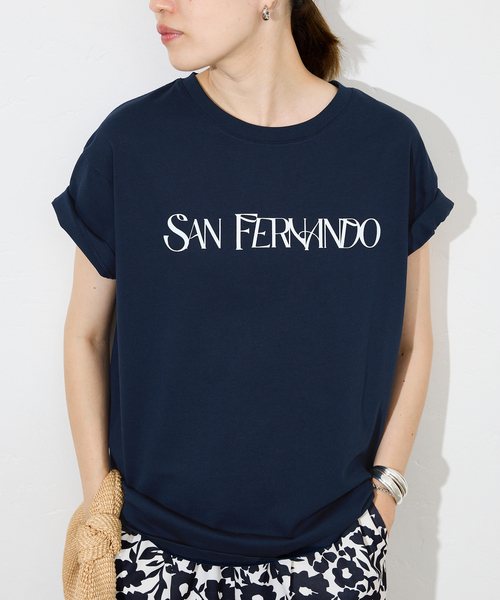 SLOBE IENA（スローブイエナ）の「SAN FERNANDOロゴTEE（Tシャツ/カットソー・レディース・ネイビー/ライトグレー/ホワイト・FREE）」の22枚目の写真