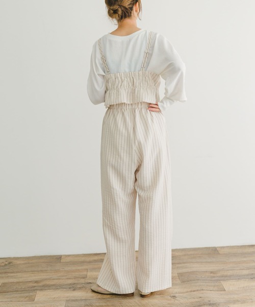 ITEMS URBANRESEARCH（アイテムズ アーバンリサーチ）の「ストライプシャーリングビスチェ（その他トップス・レディース・ライトベージュ/ブラウン・FREE）」の7枚目の写真