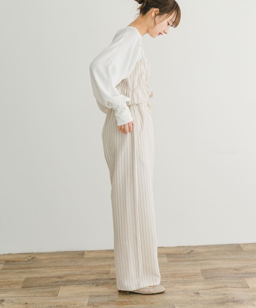 ITEMS URBANRESEARCH（アイテムズ アーバンリサーチ）の「ストライプシャーリングビスチェ（その他トップス・レディース・ライトベージュ/ブラウン・FREE）」の8枚目の写真