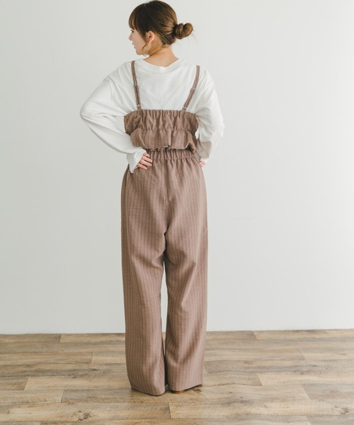 ITEMS URBANRESEARCH（アイテムズ アーバンリサーチ）の「ストライプシャーリングビスチェ（その他トップス・レディース・ライトベージュ/ブラウン・FREE）」の15枚目の写真