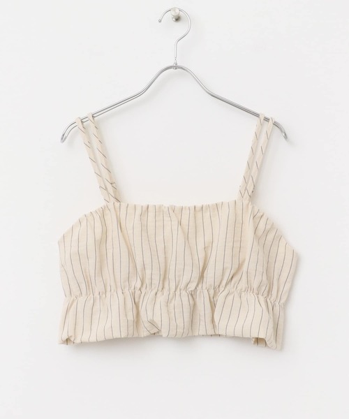 ITEMS URBANRESEARCH（アイテムズ アーバンリサーチ）の「ストライプシャーリングビスチェ（その他トップス・レディース・ライトベージュ/ブラウン・FREE）」の16枚目の写真