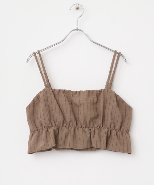 ITEMS URBANRESEARCH（アイテムズ アーバンリサーチ）の「ストライプシャーリングビスチェ（その他トップス・レディース・ライトベージュ/ブラウン・FREE）」の17枚目の写真