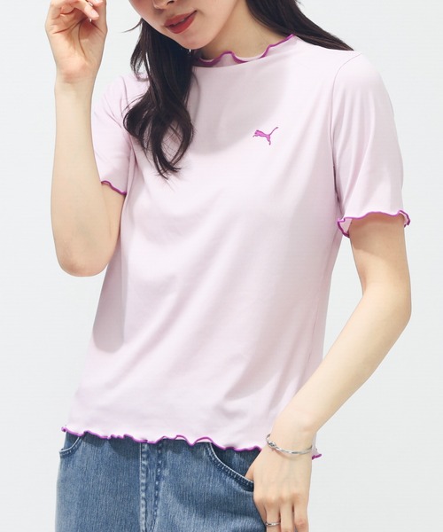 PUMA(プーマ)の「プーマ PUMA SUMMER SS リブ Tシャツ(Tシャツ/カットソー・レディース・ブルー/ブラック/ピンク・S/M/L)」の3枚目の写真