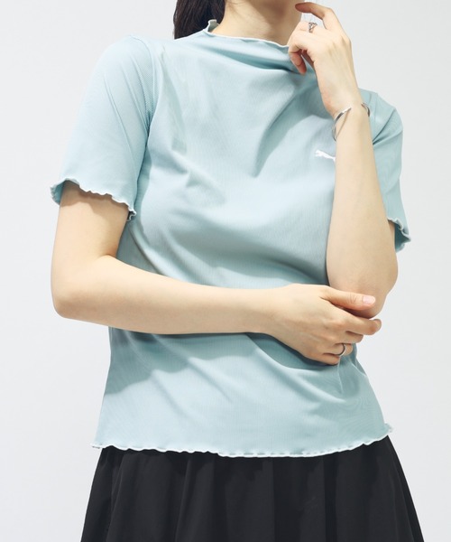 PUMA(プーマ)の「プーマ PUMA SUMMER SS リブ Tシャツ(Tシャツ/カットソー・レディース・ブルー/ブラック/ピンク・S/M/L)」の2枚目の写真