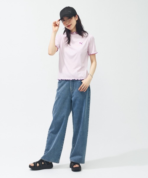 PUMA(プーマ)の「プーマ PUMA SUMMER SS リブ Tシャツ(Tシャツ/カットソー・レディース・ブルー/ブラック/ピンク・S/M/L)」の19枚目の写真