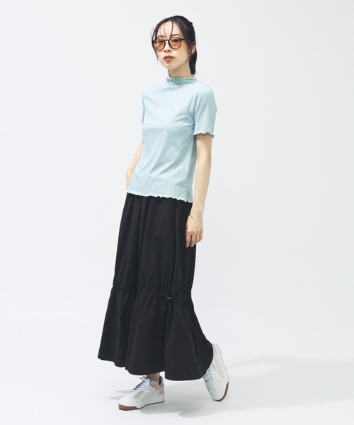 PUMA(プーマ)の「プーマ PUMA SUMMER SS リブ Tシャツ(Tシャツ/カットソー・レディース・ブルー/ブラック/ピンク・S/M/L)」の14枚目の写真