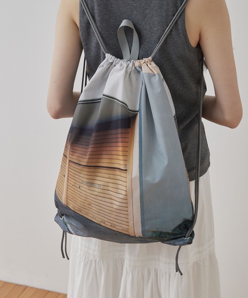 オトナのナップサック／スエード キャメル CHOOP シュープ ナップサック レディース 2WAY メッシュバッグ