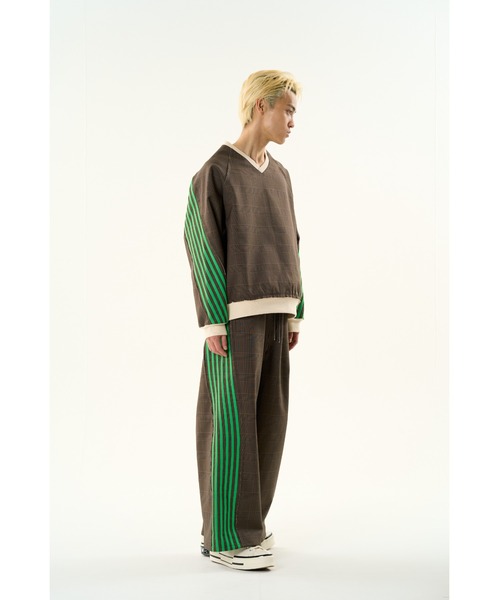 DISCOVERED（ディスカバード）の「CHECK BONDING LINE TRACK PANTS（スラックス・メンズ・ネイビー/ベージュ・LARGE/SMALL）」の11枚目の写真