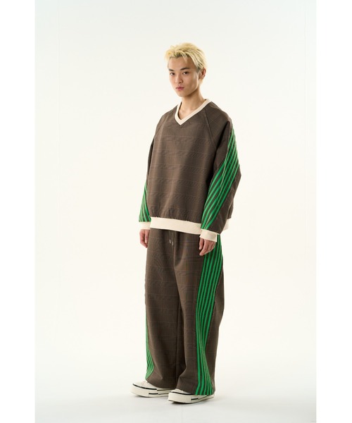 DISCOVERED（ディスカバード）の「CHECK BONDING LINE TRACK PANTS（スラックス・メンズ・ネイビー/ベージュ・LARGE/SMALL）」の12枚目の写真