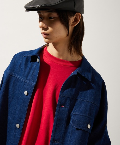 JOURNAL STANDARD（ジャーナルスタンダード）の「マルチサイズ_【ZOZO限定】DENIM WIDE SHORT JKT（デニムジャケット・メンズ・ネイビー/ダークインディゴブルー/ベージュ/パープル/ブラウン/ブラック/カーキ・マルチサイズ）」の15枚目の写真