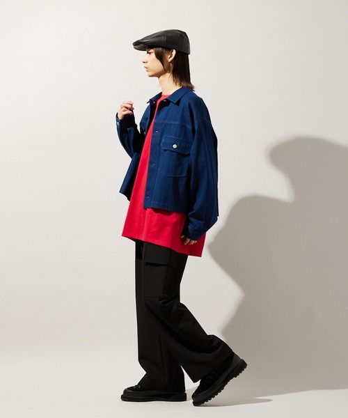 JOURNAL STANDARD（ジャーナルスタンダード）の「マルチサイズ_【ZOZO限定】DENIM WIDE SHORT JKT（デニムジャケット・メンズ・ネイビー/ダークインディゴブルー/ベージュ/パープル/ブラウン/ブラック/カーキ・マルチサイズ）」の13枚目の写真