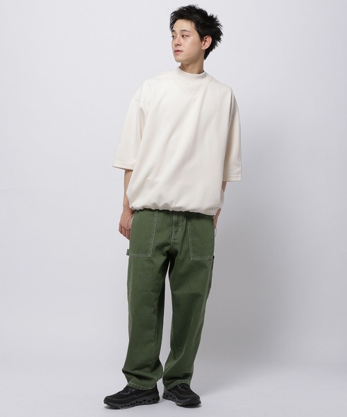 niko and...(ニコアンド)の「バレルスリーブモックネックTシャツ(Tシャツ/カットソー・メンズ・ブラック/オフホワイト・LARGE/MEDIUM)」の3枚目の写真