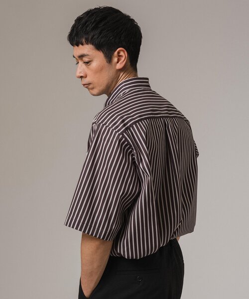 EDIFICE（エディフィス）の「"MULTI FUNCTION" ショートスリーブ ストライプ ボタンダウンシャツ（シャツ/ブラウス・メンズ・グリーン/ブルー系その他/ベージュ/ブラック・SMALL/X-LARGE/LARGE/MEDIUM）」の7枚目の写真