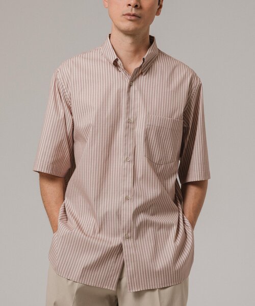 EDIFICE（エディフィス）の「"MULTI FUNCTION" ショートスリーブ ストライプ ボタンダウンシャツ（シャツ/ブラウス・メンズ・グリーン/ブルー系その他/ベージュ/ブラック・SMALL/X-LARGE/LARGE/MEDIUM）」の10枚目の写真