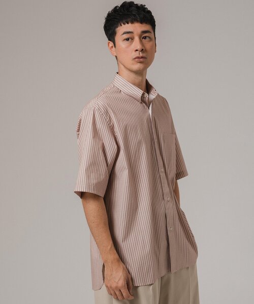 EDIFICE（エディフィス）の「"MULTI FUNCTION" ショートスリーブ ストライプ ボタンダウンシャツ（シャツ/ブラウス・メンズ・グリーン/ブルー系その他/ベージュ/ブラック・SMALL/X-LARGE/LARGE/MEDIUM）」の15枚目の写真